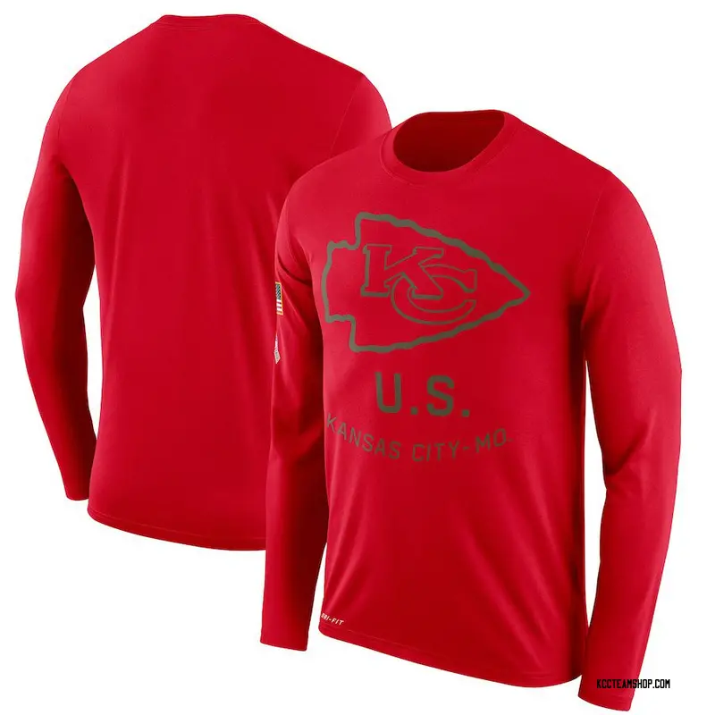 kansas city chiefs salute to service long sleeve shirt