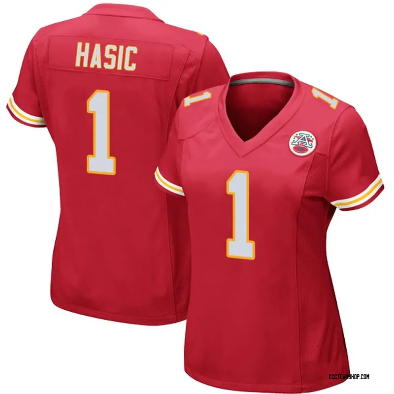 Women's Anas Hasic Kansas City Chiefs Team Color Jersey Red Game