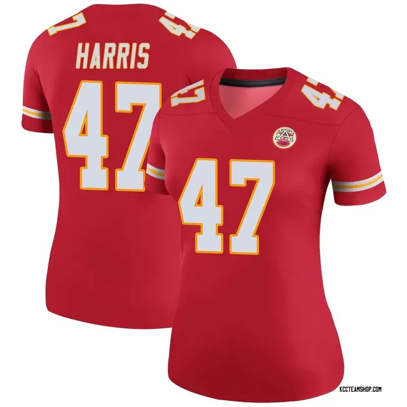 Women's Darius Harris Kansas City Chiefs Color Rush Jersey - Red Legend