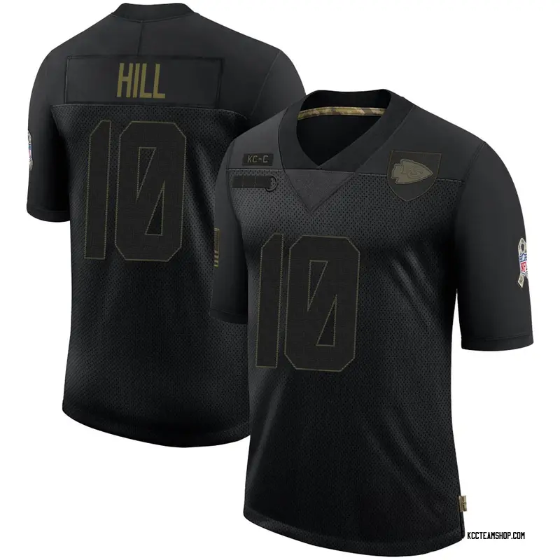 Youth Tyreek Hill Kansas City Chiefs 2020 Salute To Service Jersey - Black Limited